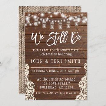 Small We Still Do Wood Rustic Wedding Anniversary Front View