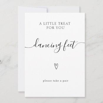 wedding a little treat for your dancing feet sign invitation