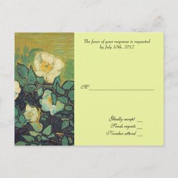 Small Wedding Acceptance , Van Gogh Wid Roses  Post Front View