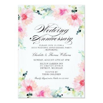 Small Wedding Anniversary | Spring Floral Watercolor Front View