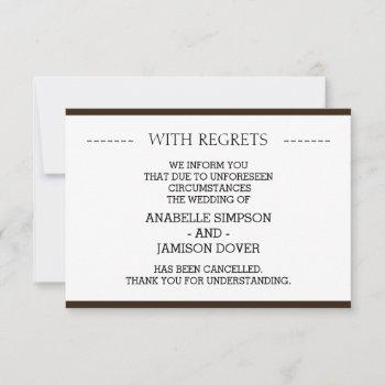 wedding announcement cancellation cards