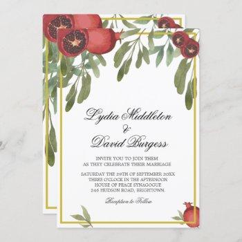 wedding botanical boho elegant greenery  invitation