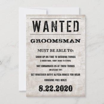 Small Wedding Baby Party Groomsman Proposal Front View