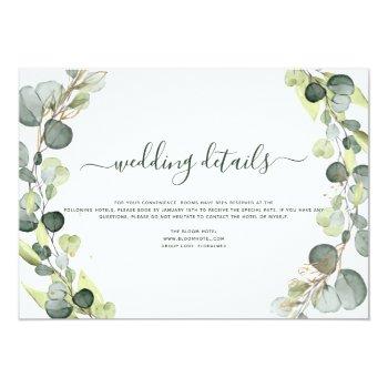 Small Wedding Details Eucalyptus Greenery Succulent Front View