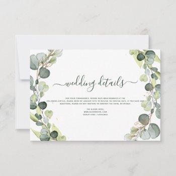 Small Wedding Details Eucalyptus Greenery Succulent Front View