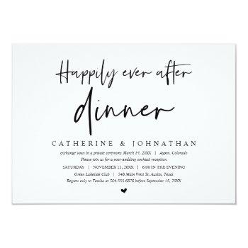 Small Wedding Elopement, Happily Ever After Dinner Front View