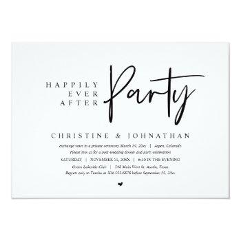 Small Wedding Elopement, Happily Ever After Party Front View