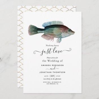 wedding fish scales invitation