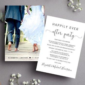 Small Wedding Happily Ever After Party Photo Reception Front View