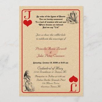 wedding invitation card "alice in wonderland" j5x7