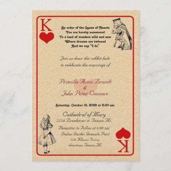 wedding invitation card "alice in wonderland" k5x7