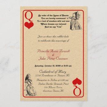 wedding invitation card "alice in wonderland" q5x7