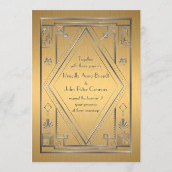 Small Wedding  ,great Gatsby,silver, Gold Front View