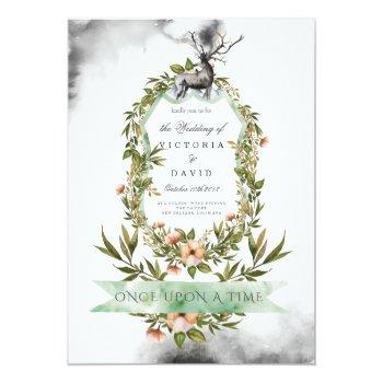 Small Wedding  Enchanted Forest Stag Floral Front View