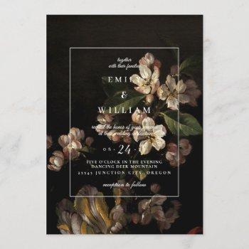 Small Wedding  Romantic Moody Dark Floral Front View