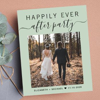 wedding photo happily ever after party invitation