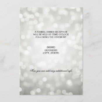 Small Wedding Reception Silver Glitter Lights Front View