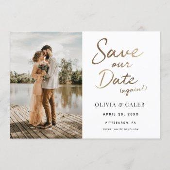wedding save our date again invitation