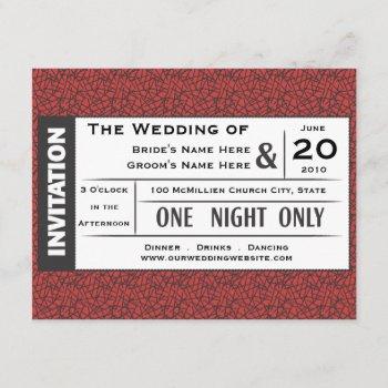 wedding ticket! invitation