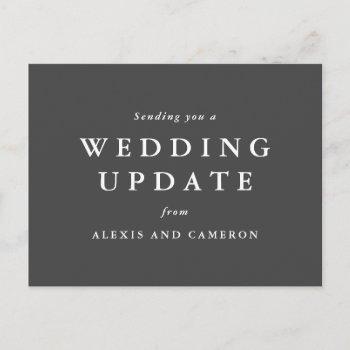 wedding update change the date postcard