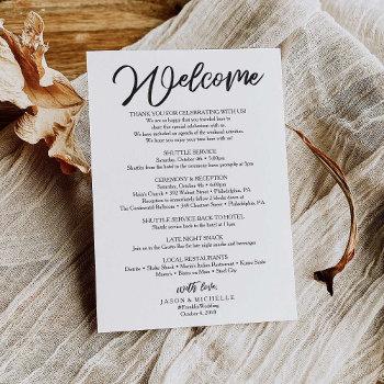 wedding welcome letter - hotel bag template