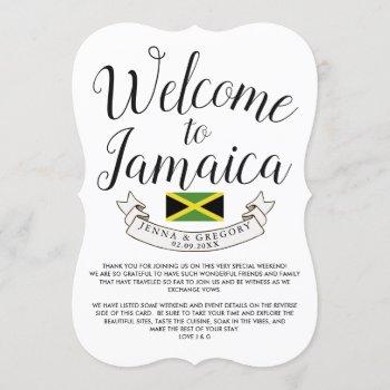 welcome to jamaica | destination wedding custom invitation