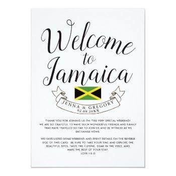 Small Welcome To Jamaica | Destination Wedding Custom Front View