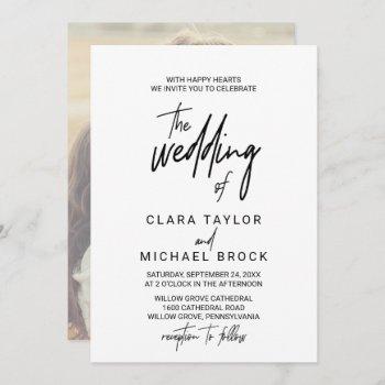 whimsical calligraphy | photo back the wedding of invitation
