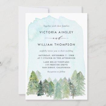 whimsical enchanted forest woodland wedding invitation