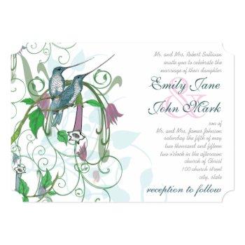 Small Whimsical Humming Birds Wedding  #2 Front View