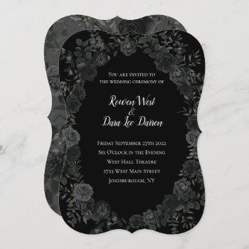 Small White And Black Rose Gothic Wedding Front View