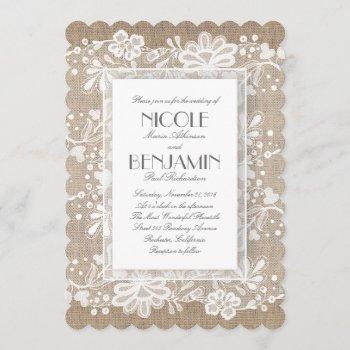 Small White Floral Lace Rustic Wedding Front View