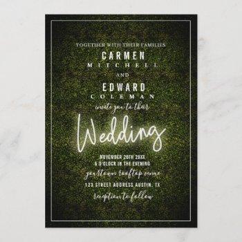 Small White Neon Sign Boxwood Wedding Front View