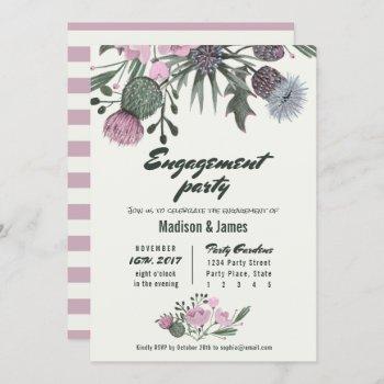 wild flowers | pink | engagement party invitations