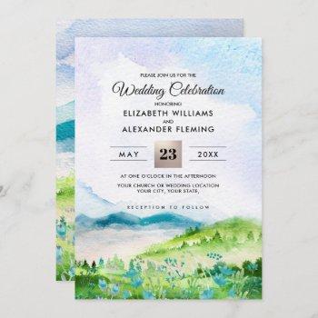 wild meadow | spring mountains wedding invitations