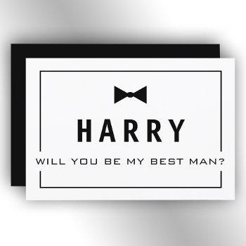 will you be my best man? the groomsman invite