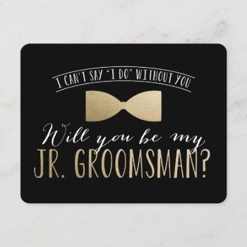 will you be my junior groomsman ? | groomsmen invitation