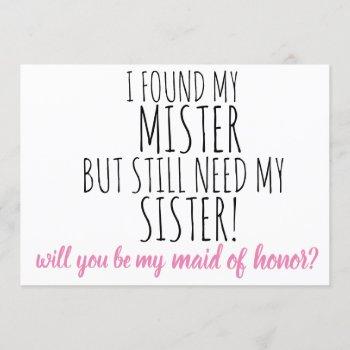 Small Will You Be My Maid Of Honor? Wedding Proposal Front View
