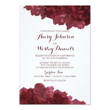 Small Wine Colored Floral Wedding Front View