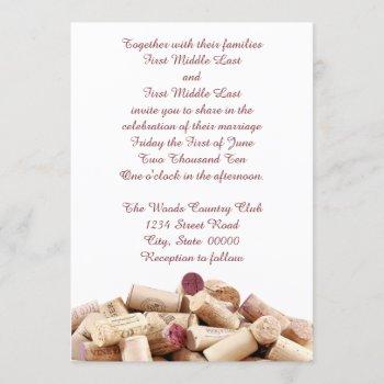 Small Wine Corks Wedding Front View