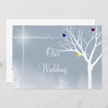 Small Winter Blue Gay/lesbian Wedding Front View