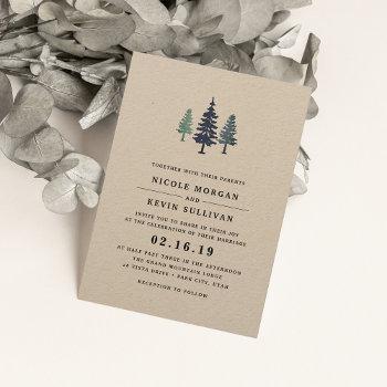 winter forest wedding invitation
