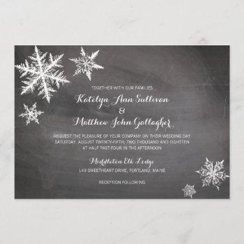 winter frost snowflakes | wedding invitation
