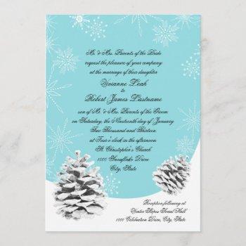 Small Winter Pinecones Wedding Front View