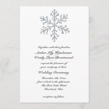 Small Winter Snowflake Wedding  2 Front View