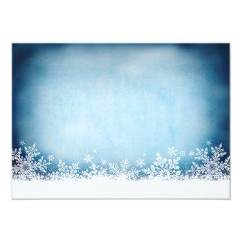 Small Winter Snowflakes Blue Holiday Wedding Back View