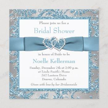 Small Winter Wonderland, Hearts Baby Shower Invite Front View
