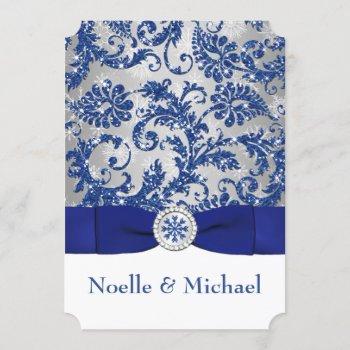 Small Winter Wonderland, Printed Buckle Invite - Blue #2 Front View