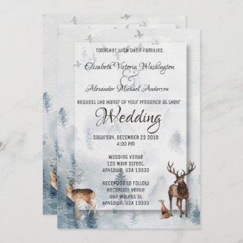 Small Winter Woodland Holiday Wedding Front View