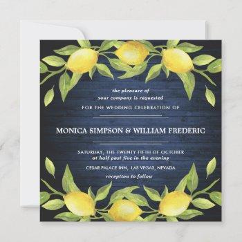 Small Wood & Lemons Blossom Greenery Watercolor Wedding Front View